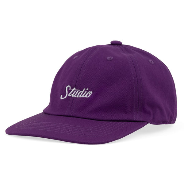 STUDIO SMALL SCRIPT 6 PANEL HAT - PURPLE