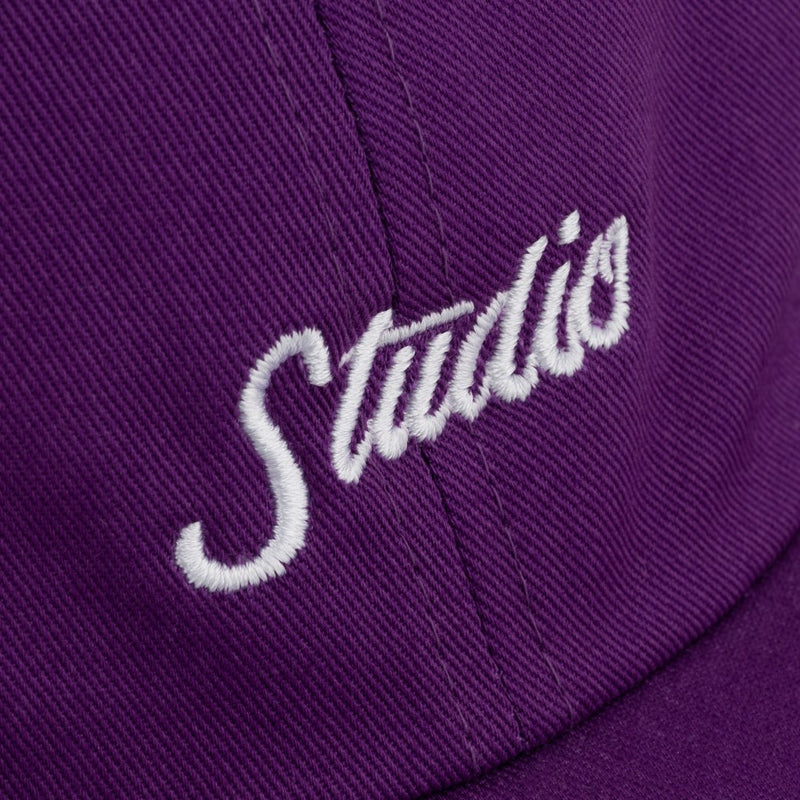 STUDIO SMALL SCRIPT 6 PANEL HAT - PURPLE