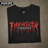 THRASHER BLOOD DRIP SS TEE - BLACK
