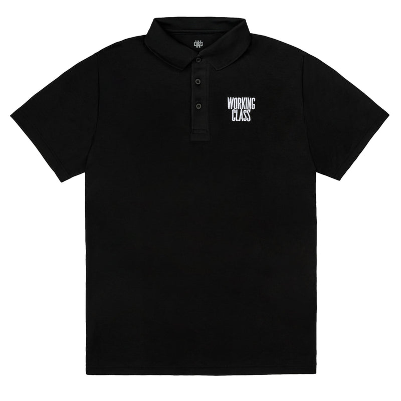 WC Class Act Embroidered Polo - Black/White