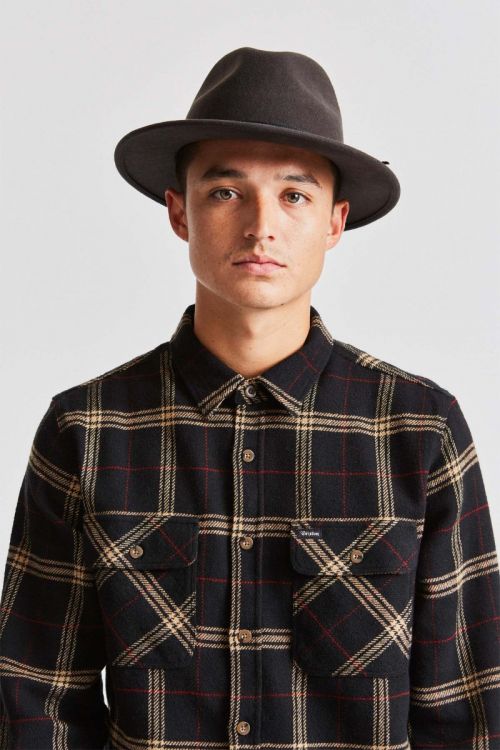 Brixton Coleman Fedora - Washed Black