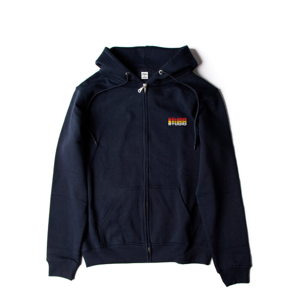 STUDIO FADE ZIP UP HOODIE - NAVY