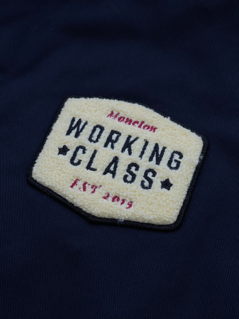 WORKING CLASS GARAGE PATCH WORK JACKET - NAVY