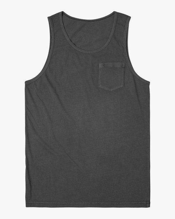 RVCA PTC PIGMENT TANK TOP - PIRATE BLACK