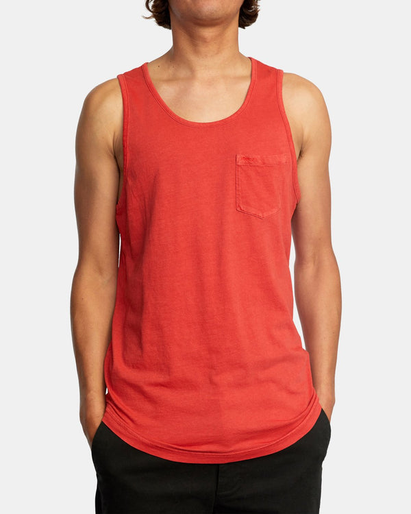 RVCA PTC PIGMENT TANK TOP - CHILI