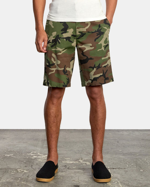 RVCA WEEK-END 20" STRETCH SHORTS - WOODLAND CAMO