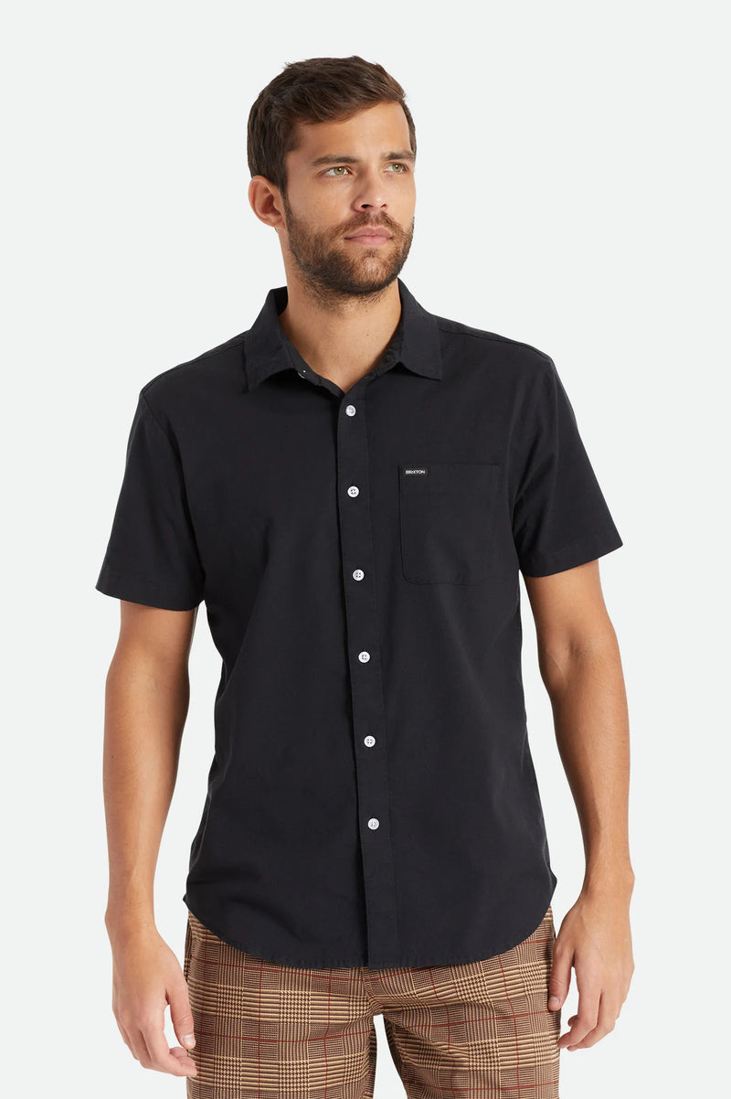 Brixton Charter Oxford S/S Woven Shirt - Black