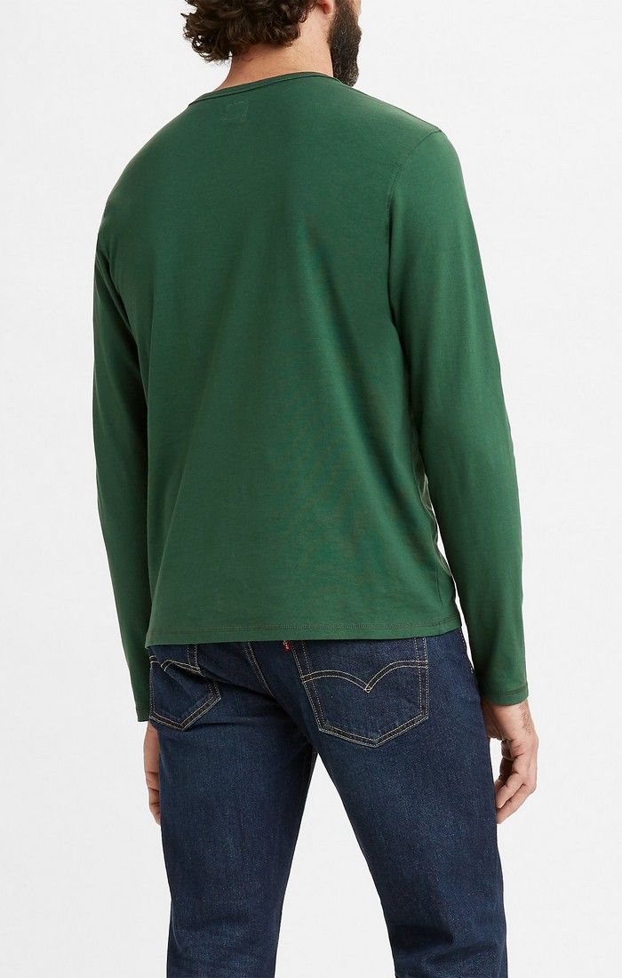 LEVI'S LS JERSEY HENLEY TEE - PINENEEDLE